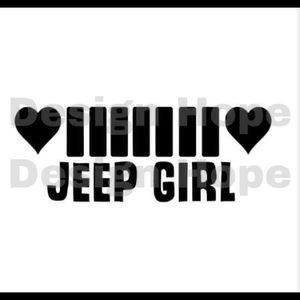 Jeep girl decal 4”